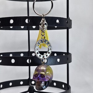 Resin Skull Keychain