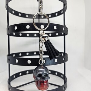 Resin Skull Keychain