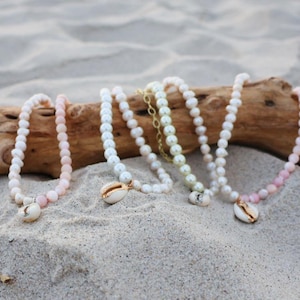 Dual-Toned Pearl Cowrie Necklace