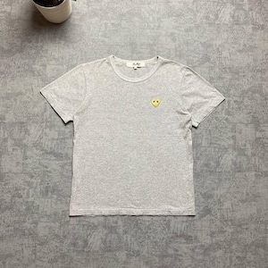 Comme Des Garcons Play Cotton Tee T Shirt Crew Neck Gray Womens Size L image 1