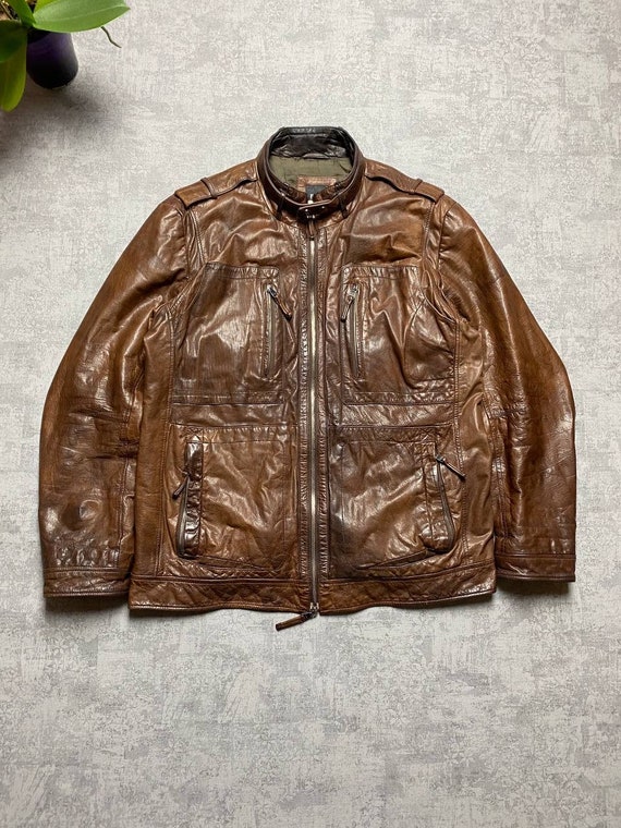 Vintage 「HUGO BOSS」Cow Leather Bomber L Vintage 「HUGO BOSS」Cow Leather Bomber L