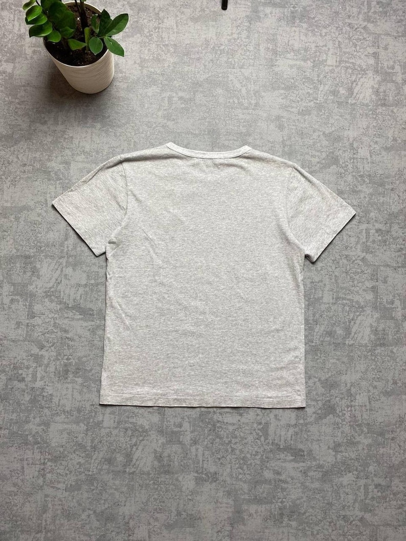 Comme Des Garcons Play Cotton Tee T Shirt Crew Neck Gray Womens Size L image 8