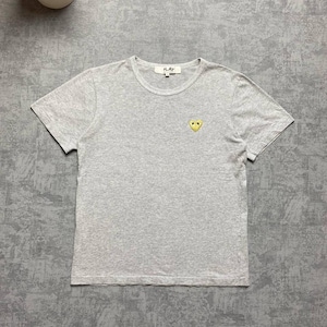 Comme Des Garcons Play Cotton Tee T Shirt Crew Neck Gray Womens Size L image 2