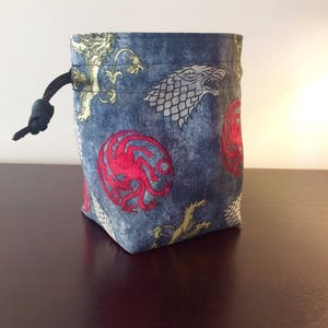 Game of Throw(n)s Stand-up Square Bottom Dice Bag