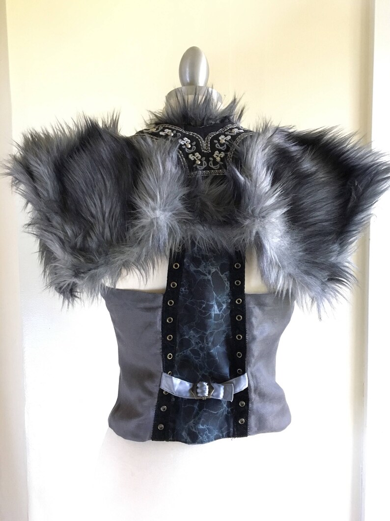 Viking Vest synthetic furPLAYFUL COUTURE VEST for Women Etsy