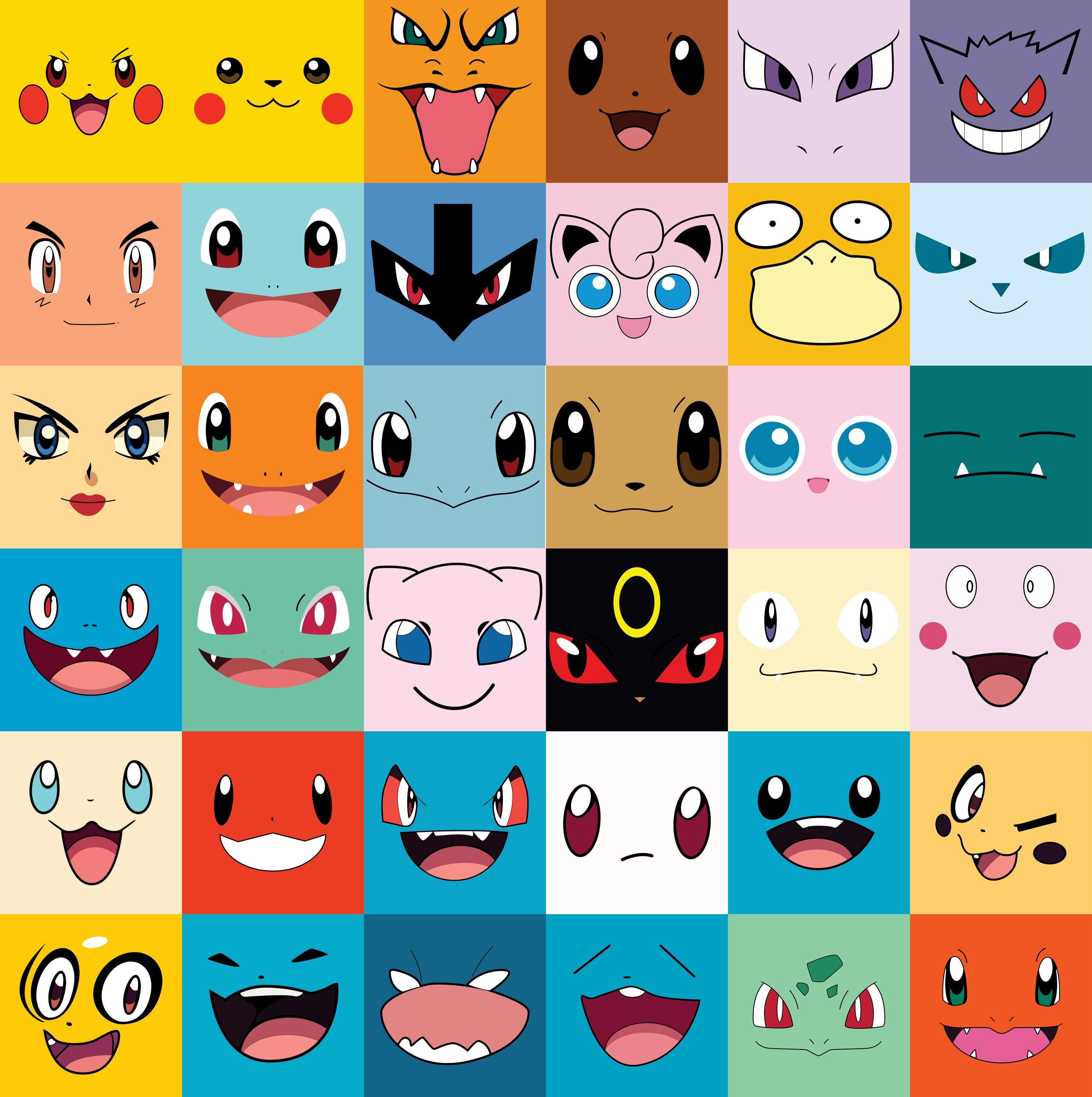 Pokemon Faces SVG PNG – Cute Character Clipart for Cricut & Sublimation