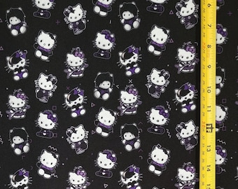 HK Gothic Black Fabric ( 2 Size Selections: 18" x 58" and 36" x 58" ) Brand New