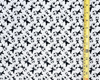 JCK SKlngton Chibi White Fabric ( 2 Size Selections - 18" x 58" and 36" x 58") Brand NEW
