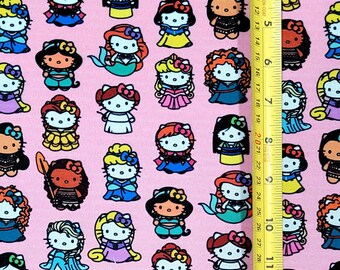 HK X プリンセス マッシュアップ ピンク ファブリック (2 サイズ選択: 18" x 58" と 36" x 58") 新品