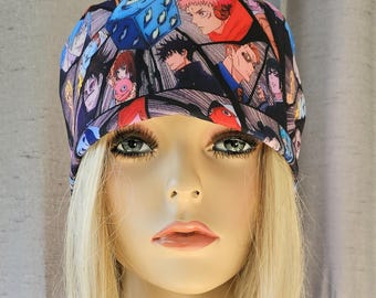 JJK Anime Dice Medical Nurse Scrub Cap with 2 size selections