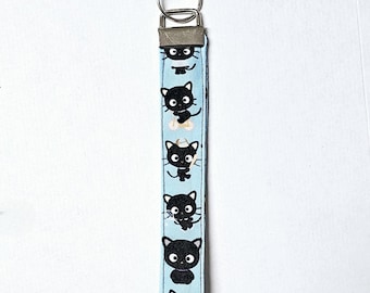 Cute Choco Cat Wristlet Keychain ( Brand New )