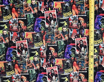 Evil VLNS Poster Collage V1 Fabric ( 2 Size Selections - 18" x 58" and 36" x 58") Brand NEW