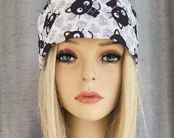 Cute Ch0co Cat Medical Nurse Scrub Cap with 2 size selections