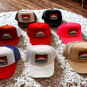 Cowboy Trucker Hat, Cowgirl Trucker Hat, Snap Back Hats for Women, Summer Trucker Hat, Cowgirl Hat, Hat Patches, Patches For Hat