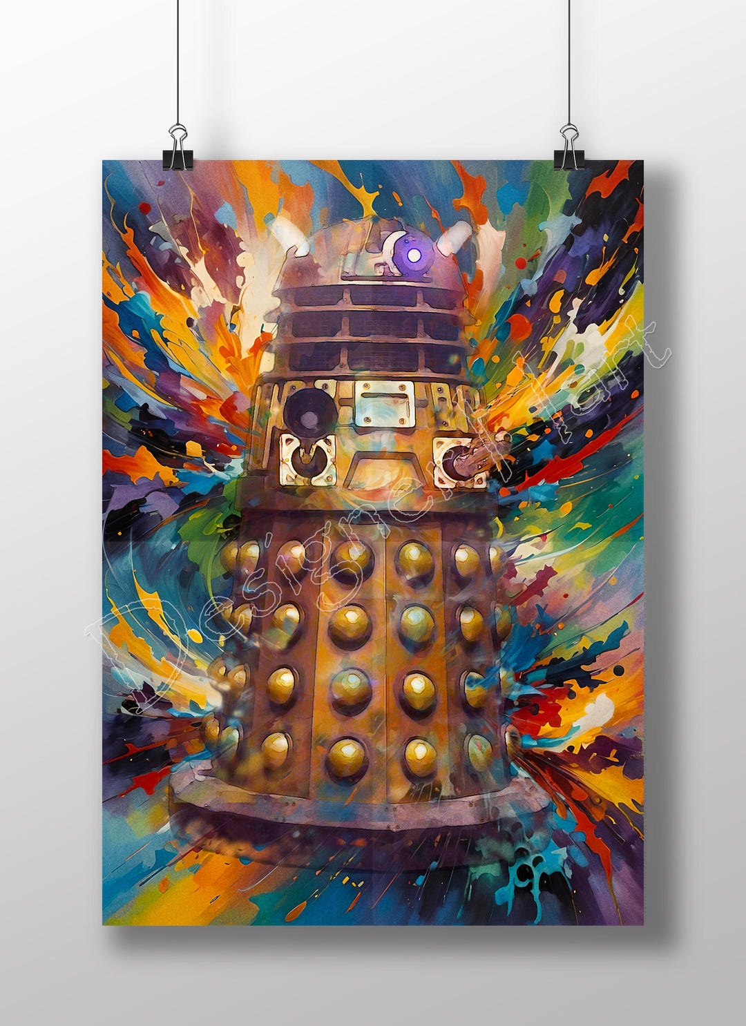 Doctor Who, Dalek Artistic Paint Splash Style Print / Poster. Original ...