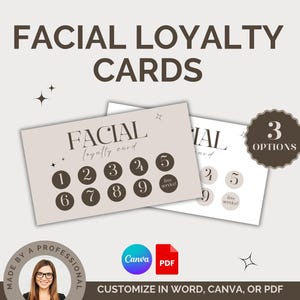 Sjabloon gezichtskaart voor schoonheidsspecialisten en medische spa's, zakelijke ponskaart, canva of pdf, flyer, toestemmingsformulier, intake, schoonheidsspecialiste
