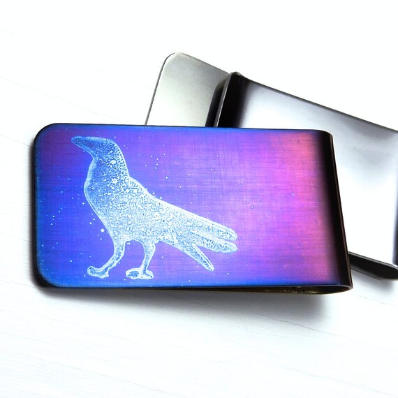 Standing Raven Money Clip Bird Money Clip Gifts For Etsy - image 0