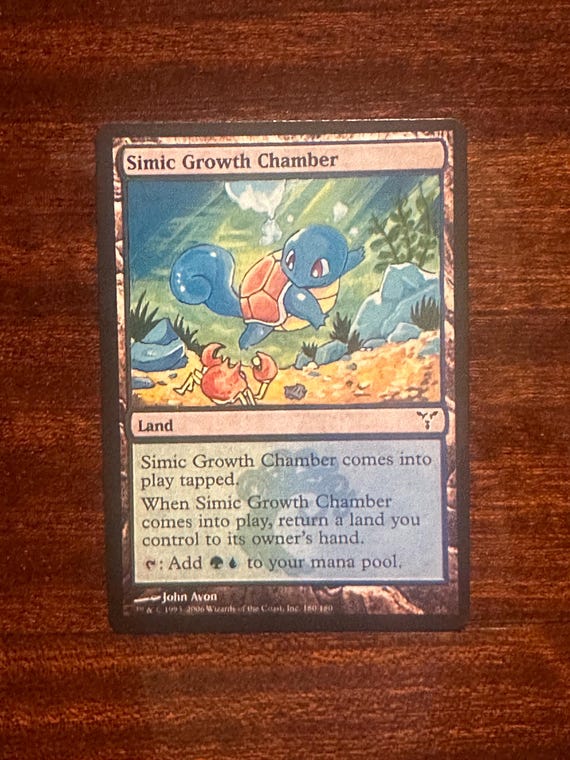 Mtg Magic the Gathering Pokemon Squirtle Simic Growth Chamber