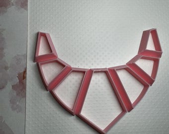 Polymer clay cutter, mold, 7-piece set of TRIANGULAR NECKLACE - M045
