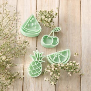 Marcadores, sellos de mini frutas para arcilla polimerica y otra masas. Set 5 piezas M163