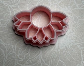 Mold, Cutter for Polymer Clay, Daisy (half) M033