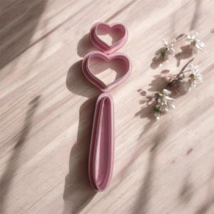 Polymer Clay Cutters / Mold HEARTS WITH DROPS - M158