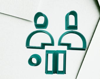 Molds, shape cutters - Geometric set for polymer clay - M147