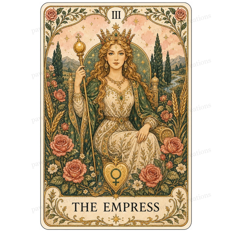 Major Arcana tarot card watercolor clipart preview 4