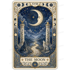 Major Arcana tarot card watercolor clipart preview 2