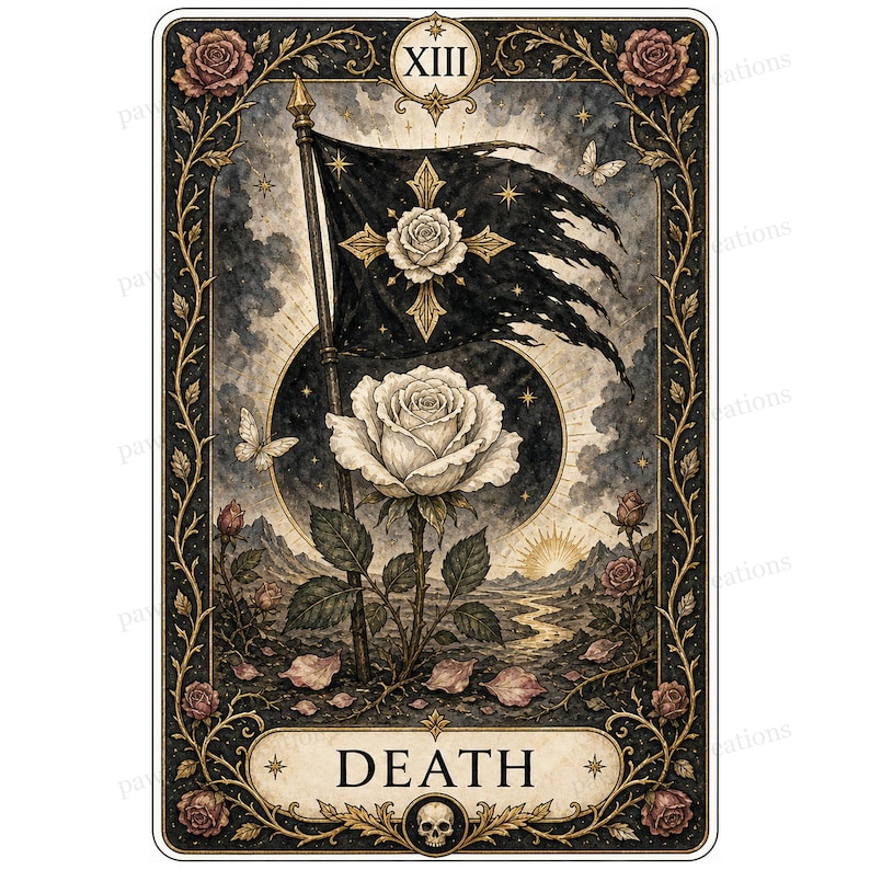 Major Arcana tarot card watercolor clipart preview 15