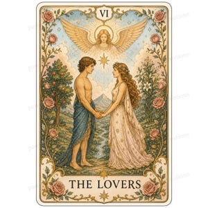 Major Arcana tarot card watercolor clipart preview 8