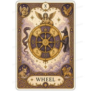 Major Arcana tarot card watercolor clipart preview 9