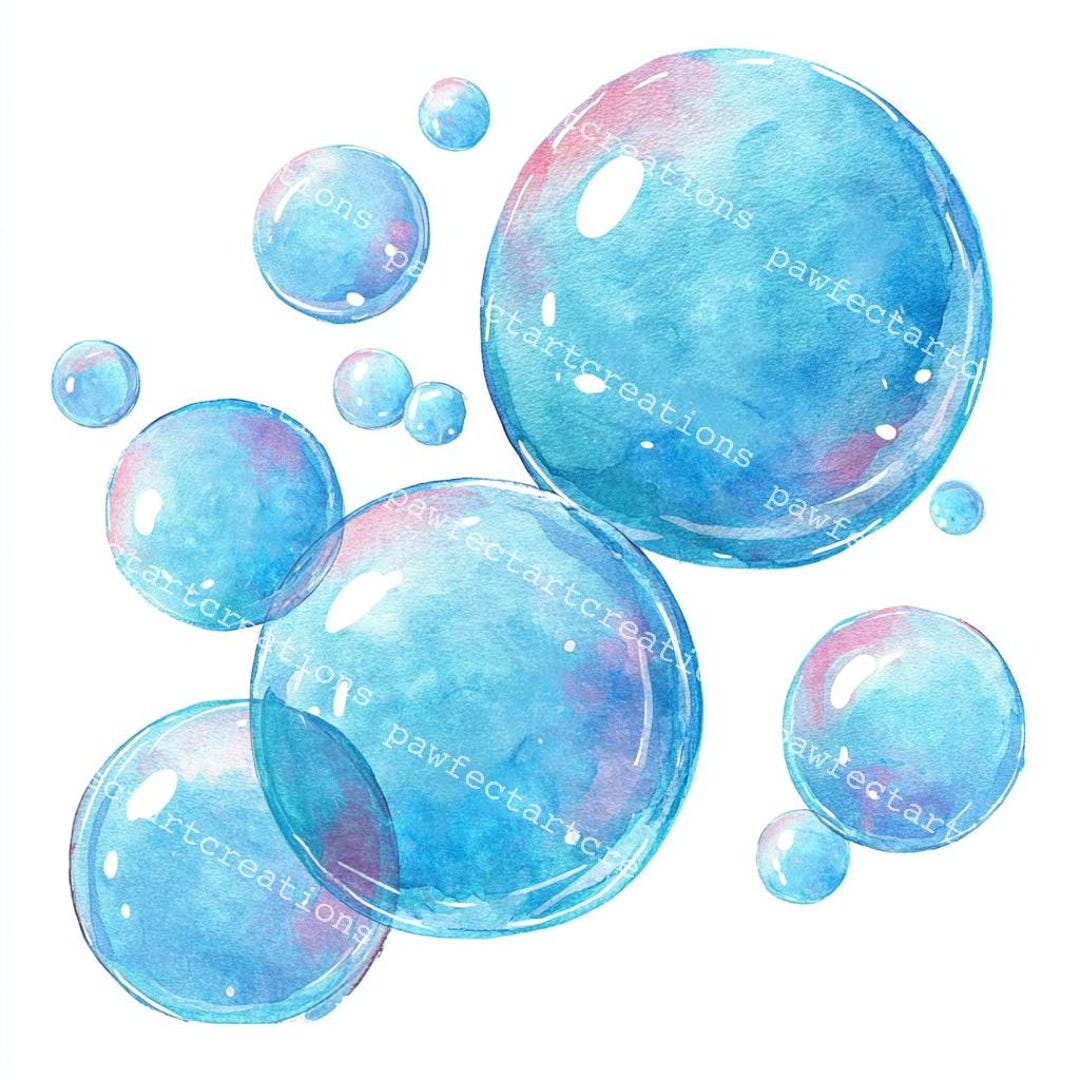 36 Watercolor Soap Bubble Clipart: Iridescent JPG Images (digital Download  - Etsy, image size:1080x1080