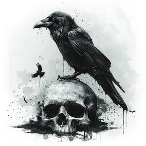 10 clipart de corvo de Halloween, corvo de Halloween, clipart de Halloween, aquarela para impressão, JPGs de alta qualidade, diário de lixo de papel, artesanato digital