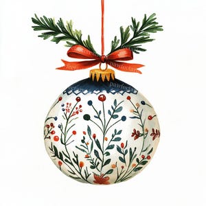 14 boules clipart art folklorique scandinave, décoration de Noël, travaux manuels d'hiver, aquarelle imprimable, fichiers JPG de haute qualité, créations en papier, journal indésirable