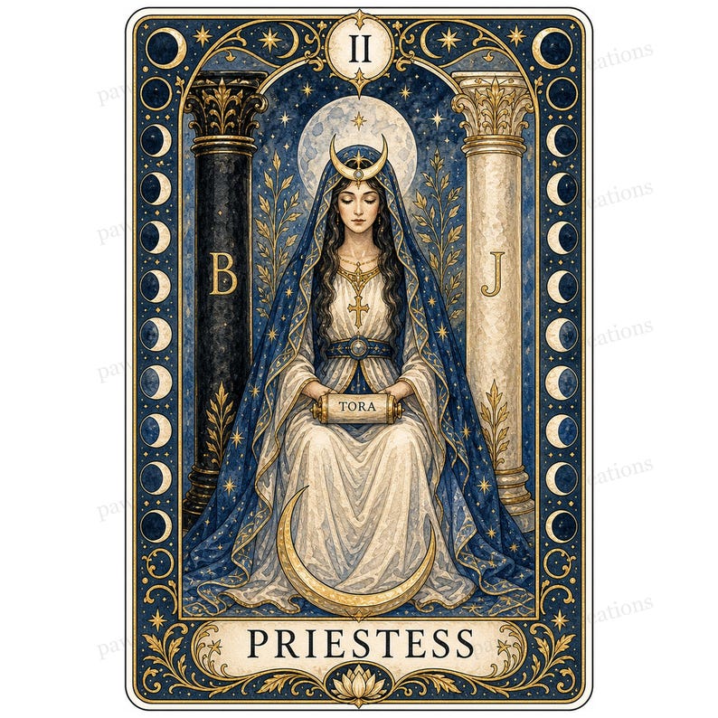 Major Arcana tarot card watercolor clipart preview 16