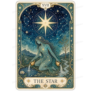 Major Arcana tarot card watercolor clipart preview 3