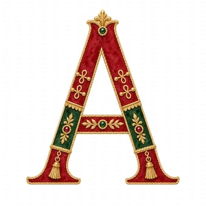 26 Christmas Nutcracker Velvet Alphabet Clipart, Watercolor JPG Letters, Digital Download, Commercial Use