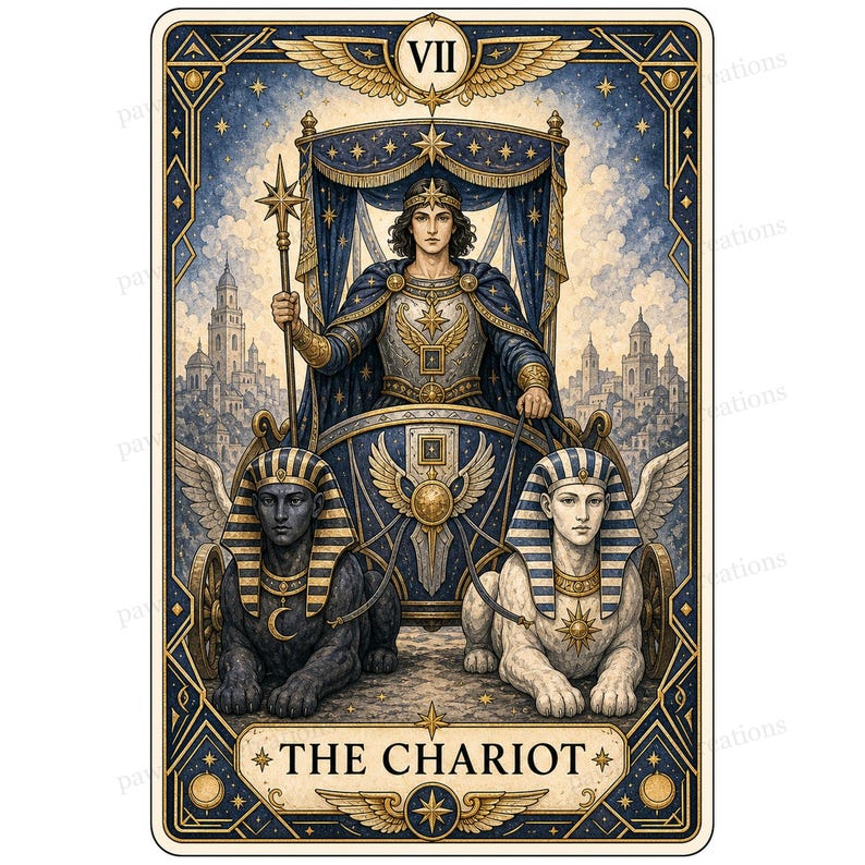 Major Arcana tarot card watercolor clipart preview 12