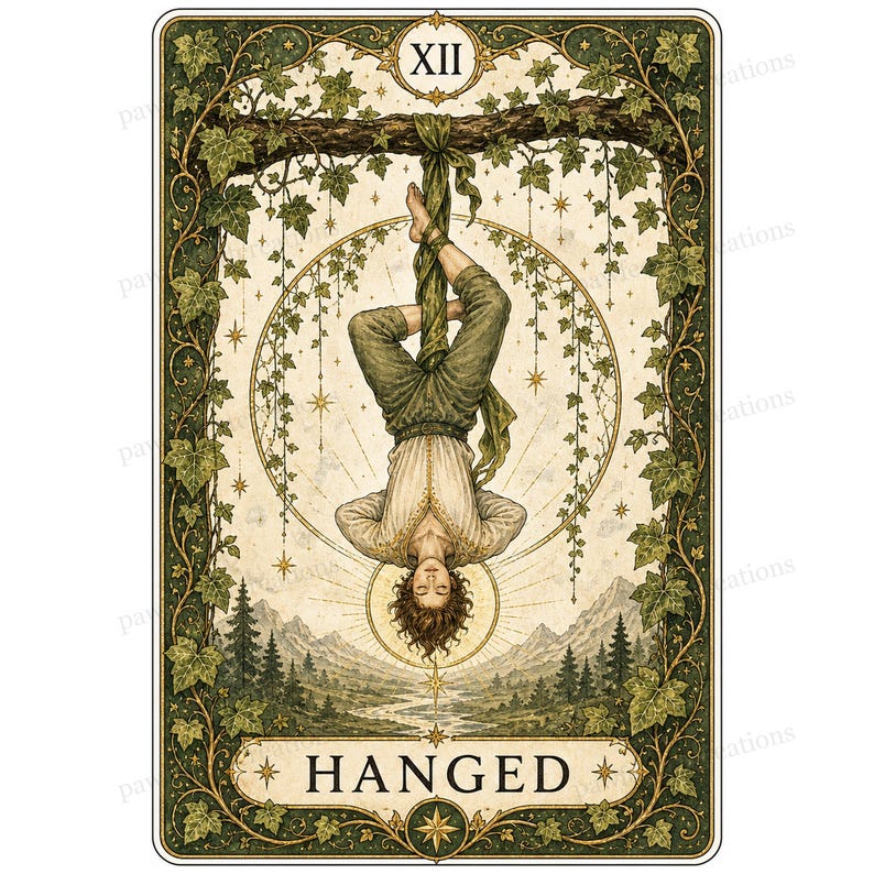 Major Arcana tarot card watercolor clipart preview 18