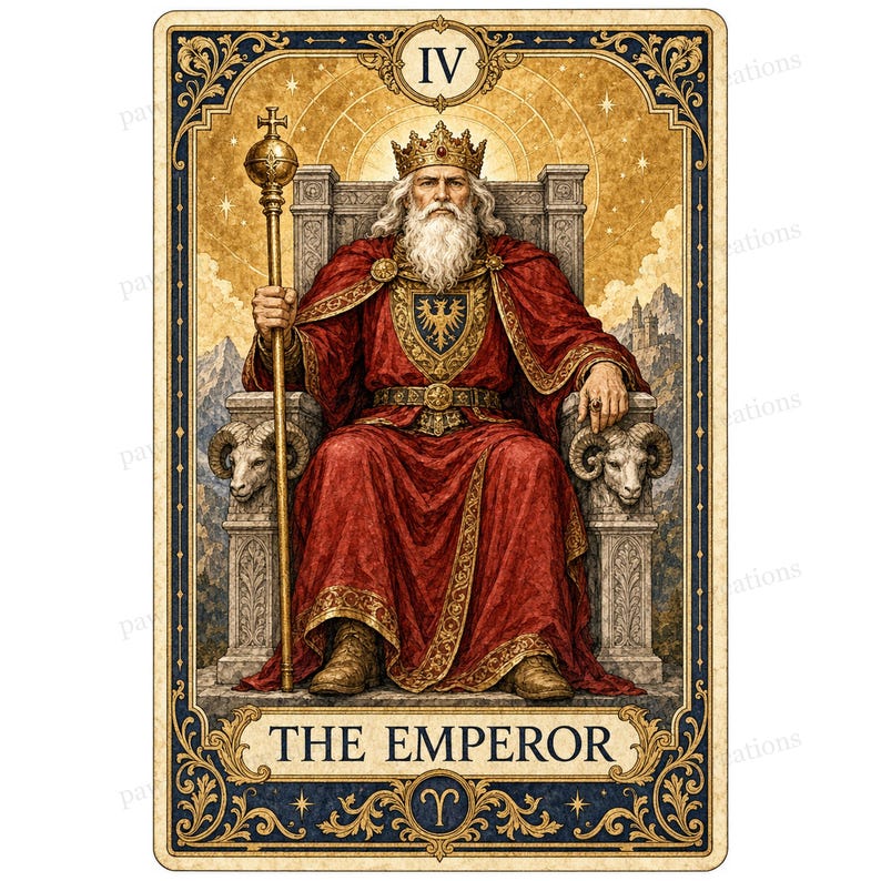 Major Arcana tarot card watercolor clipart preview 21