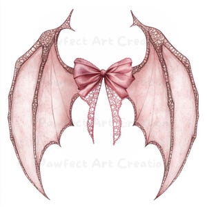 10 Halloween Bat Lace Bow Clipart,gothic Bat Wings With Lace Bow ...