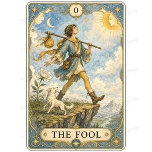 Major Arcana tarot card watercolor clipart preview 17