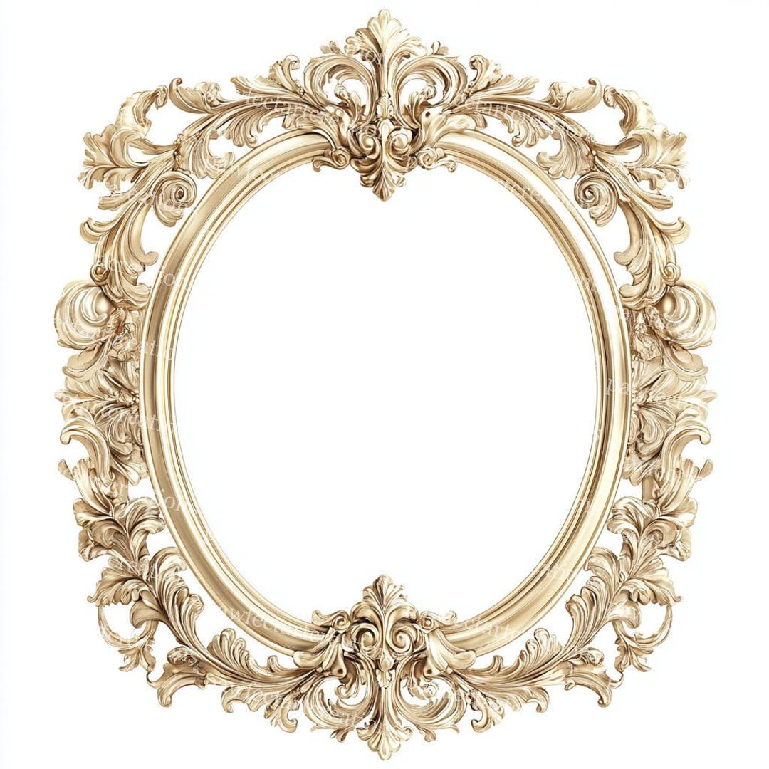 Gold Victorian Frame Clipart: Rococo Baroque Frames (digital Download ...