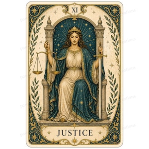 Major Arcana tarot card watercolor clipart preview 7