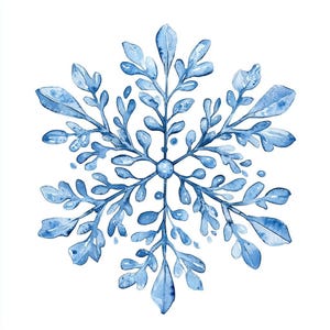 15 Schneeflocke Clipart, Aquarell Schneeflocke, Winter Handwerk, druckbare Aquarell, hochwertige JPGs&PNGs, Papercraft, Junk Journal