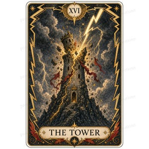 Major Arcana tarot card watercolor clipart preview 14