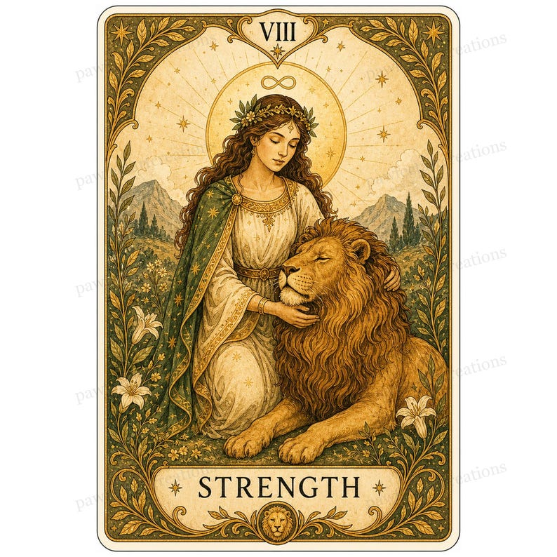 Major Arcana tarot card watercolor clipart preview 10