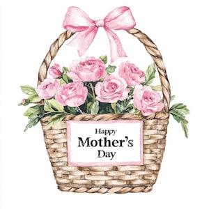 10 Happy Mothers Day Blumen Clipart, Muttertag Sublimation, druckbares Aquarell, hochwertige JPGs, Papercraft, Junk Journal, Digital Craft