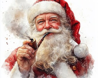 10 サンタの喫煙パイプのクリップアート、ヴィンテージサンタクロース 10 サンタの喫煙パイプのクリップアート、ヴィンテージサンタクロース